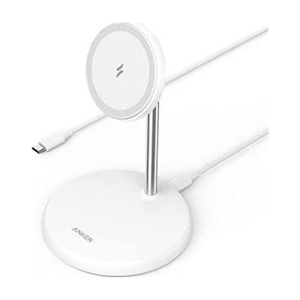 Anker PowerWave Magnetic Stand — Wireless Charger, White
