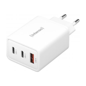 Intenso W65ACC GaN Power Adapter — 65W, 1x USB-A + 2x USB-C