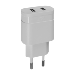 Rivacase Dual USB Wall Charger — 2.4A, White