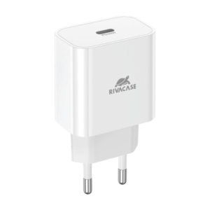Rivacase PS4101 Wall Charger — 20W PD, USB-C, White