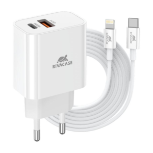 Rivacase PS4102 Wall Charger — 20W PD + QC3.0, White