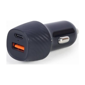 Gembird 2-Port USB Car Charger — QC 3.0 & USB-C PD, 18W