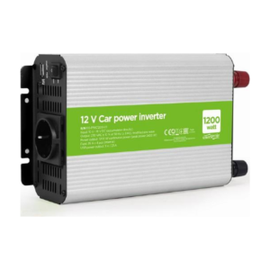 Gembird Pure Power Car Inverter — 1200W, 12V to 230V