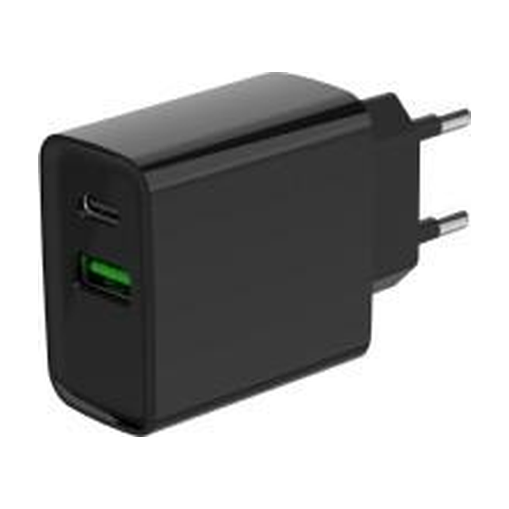 Gembird 20W USB Fast Charger — 2-Port, Power Delivery, Black