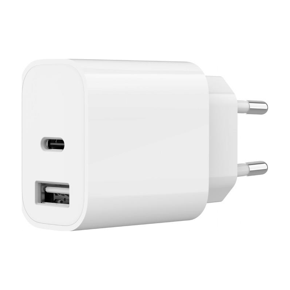 Gembird Universal USB Charger — 2-Port (A+C), 2.4A, White