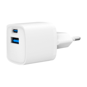 Gembird 20W USB Fast Charger — 2-Port, White