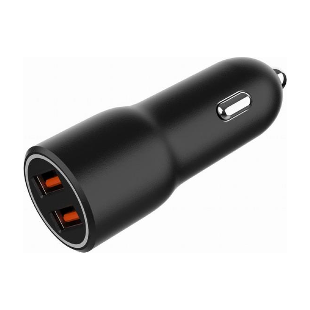 Gembird 2-Port USB Car Charger — QC3.0, 36W, Black