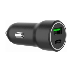 Gembird 2-Port USB Car Charger — Type-C PD, 20W, Black